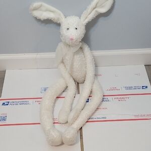 Chrisha Playful Plush White poseable Bunny Rabbit